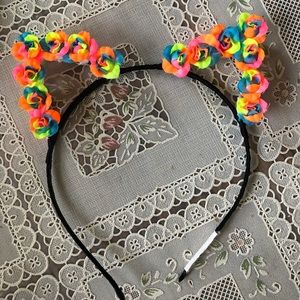 Brand new brittsblossoms neon rose kitty ears!
